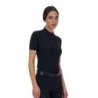Equestro Polo training donna Ridertechnology 2.0 manica corta e zip - Nero