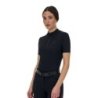 Equestro Polo training donna Ridertechnology 2.0 manica corta e zip - Nero