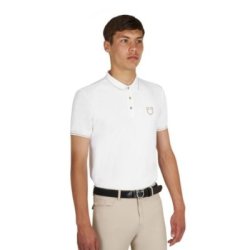 Equestro Polo training uomo con dettagli a contrasto - Bianco