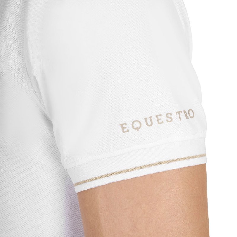 Equestro Polo training uomo con dettagli a contrasto - Bianco