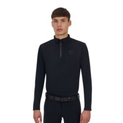 Equestro Polo training uomo Ridertechnology 2.0 manica lunga e zip - Nero