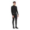 Equestro Polo uomo da allenamento slim fit manica lunga - Nero