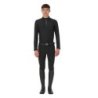 Equestro Polo uomo da allenamento slim fit manica lunga - Nero