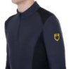 Equestro Polo uomo slim fit da allenamento a manica lunga - Blu navy