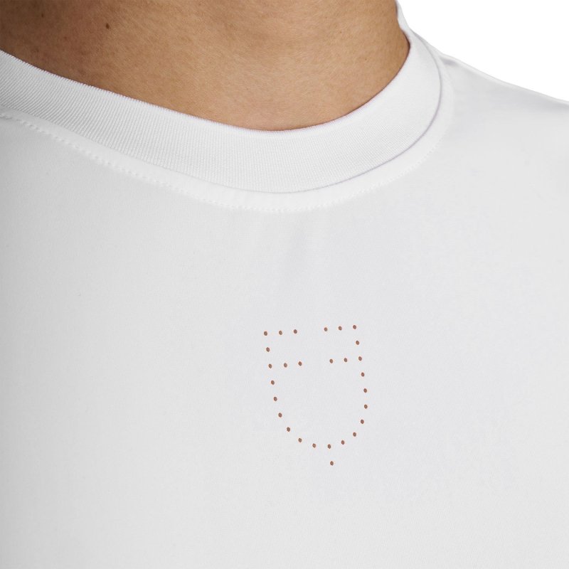 Equestro T-shirt allenamento uomo in tessuto tecnico con microfori - Bianco
