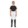 Equestro T-shirt bambina slim fit logo glitter rosa - Nero