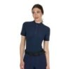Equestro T-shirt donna da allenamento in tessuto tecnico con microfori - Blu navy