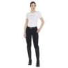 Equestro T-shirt donna slim fit disegno salto con strass - Bianco