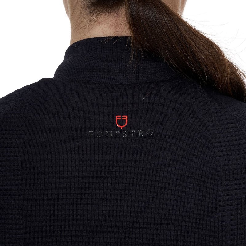Equestro Capospalla tecnico donna Ridertechnology 2.0 Hibryd - Nero