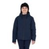 Equestro Giacca da bambino unisex impermeabile e antivento in nylon - Blu navy