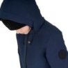 Equestro Giacca da bambino unisex impermeabile e antivento in nylon - Blu navy