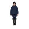 Equestro Giacca da bambino unisex impermeabile e antivento in nylon - Blu navy