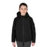 Equestro Giacca da bambino unisex impermeabile e antivento in nylon - Nero