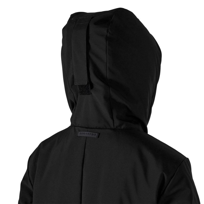 Equestro Giacca da bambino unisex impermeabile e antivento in nylon - Nero