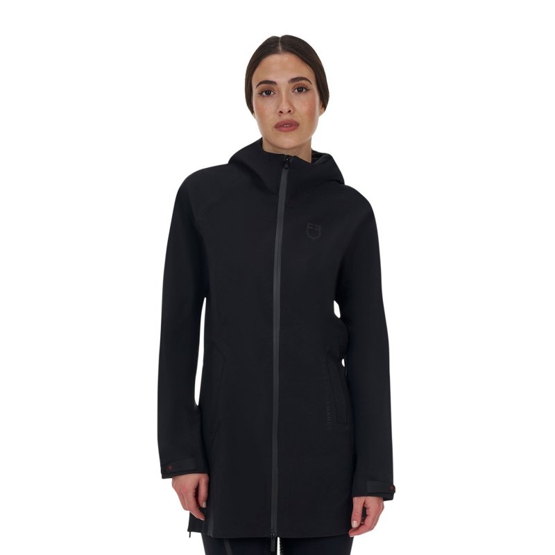 Equestro Guscio softshell donna Ridertechnology 2.0 impermeabile lungo - Nero