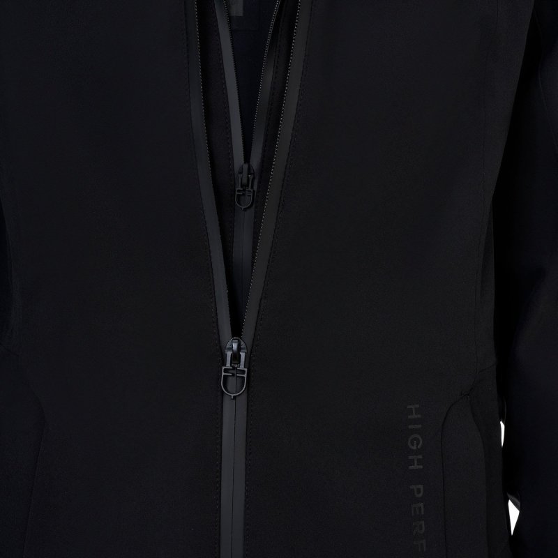 Equestro Guscio softshell donna Ridertechnology 2.0 impermeabile lungo - Nero
