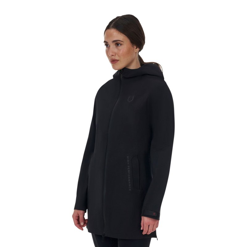 Equestro Guscio softshell donna Ridertechnology 2.0 impermeabile lungo - Nero