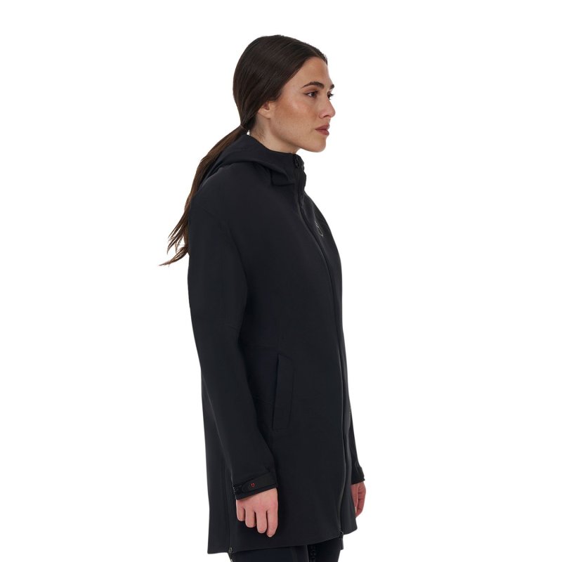 Equestro Guscio softshell donna Ridertechnology 2.0 impermeabile lungo - Nero