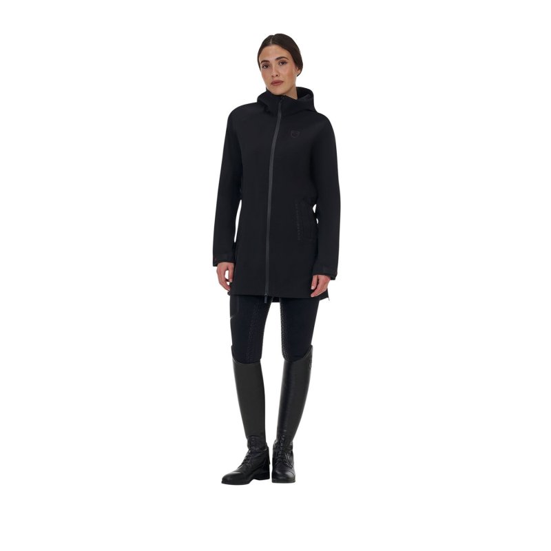 Equestro Guscio softshell donna Ridertechnology 2.0 impermeabile lungo - Nero