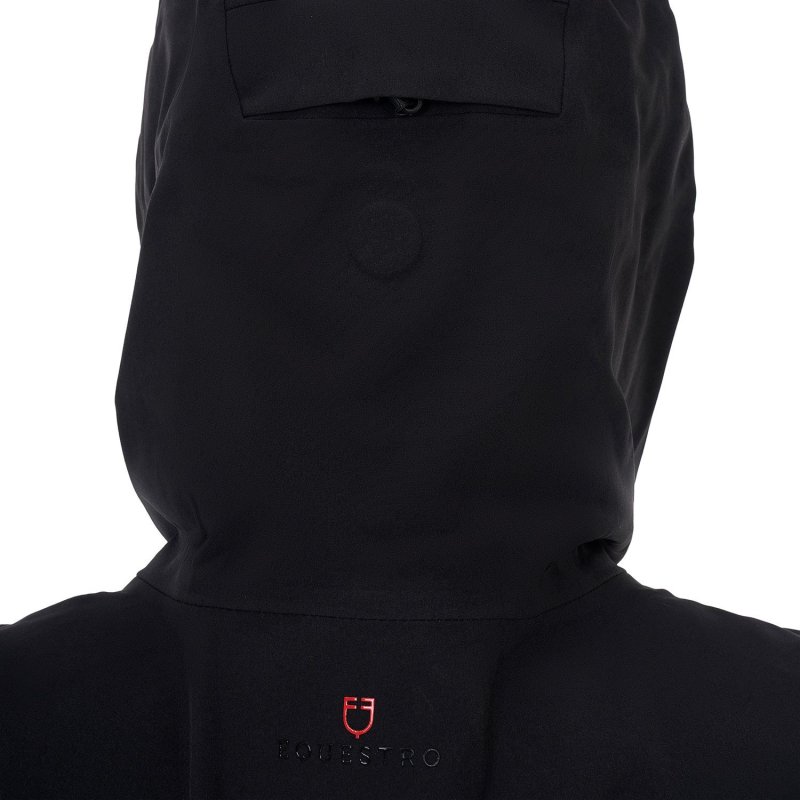 Equestro Guscio softshell donna Ridertechnology 2.0 impermeabile zip - Nero