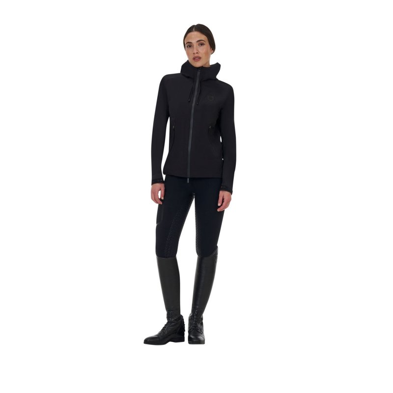 Equestro Guscio softshell donna Ridertechnology 2.0 impermeabile zip - Nero
