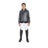 Equestro Impermeabile bambini cappuccio e zip antivento - Grigio