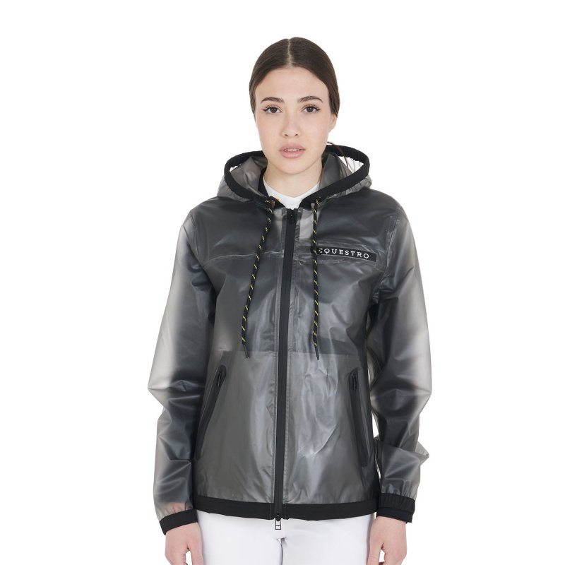 Equestro Impermeabile donna tecnico trasparente - Grigio