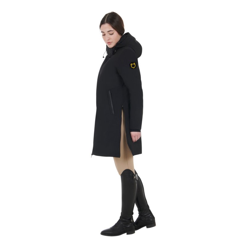 Equestro Piumino da donna idrorepellente e antivento - Nero
