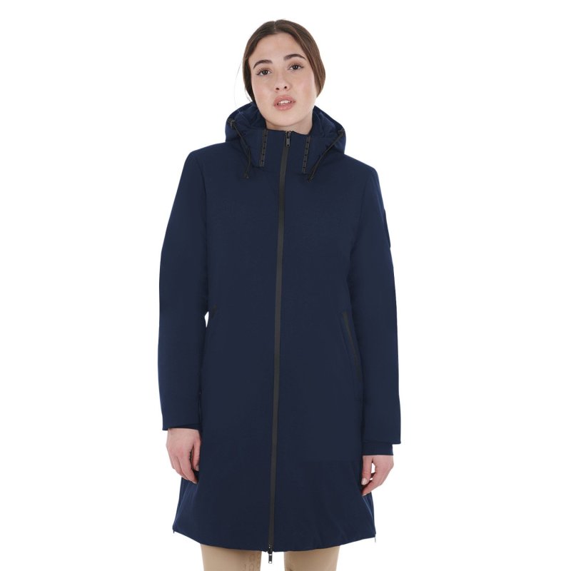 Equestro Piumino da donna idrorepellente e antivento - Blu navy