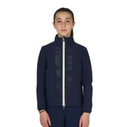 Equestro Softshell bambini unisex logo sul dorso - Blu navy