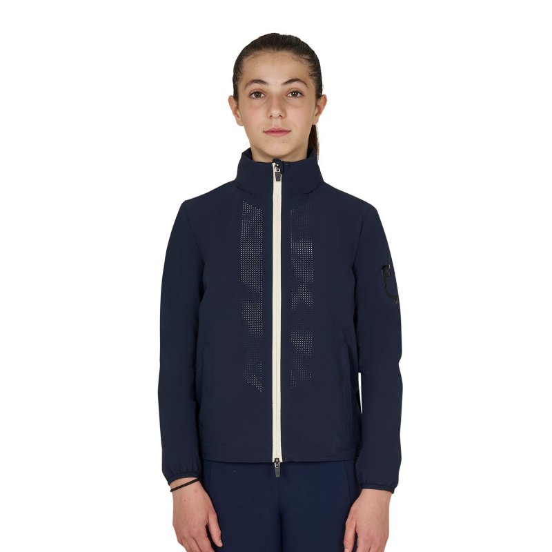 Equestro Softshell bambini unisex logo sul dorso - Blu navy