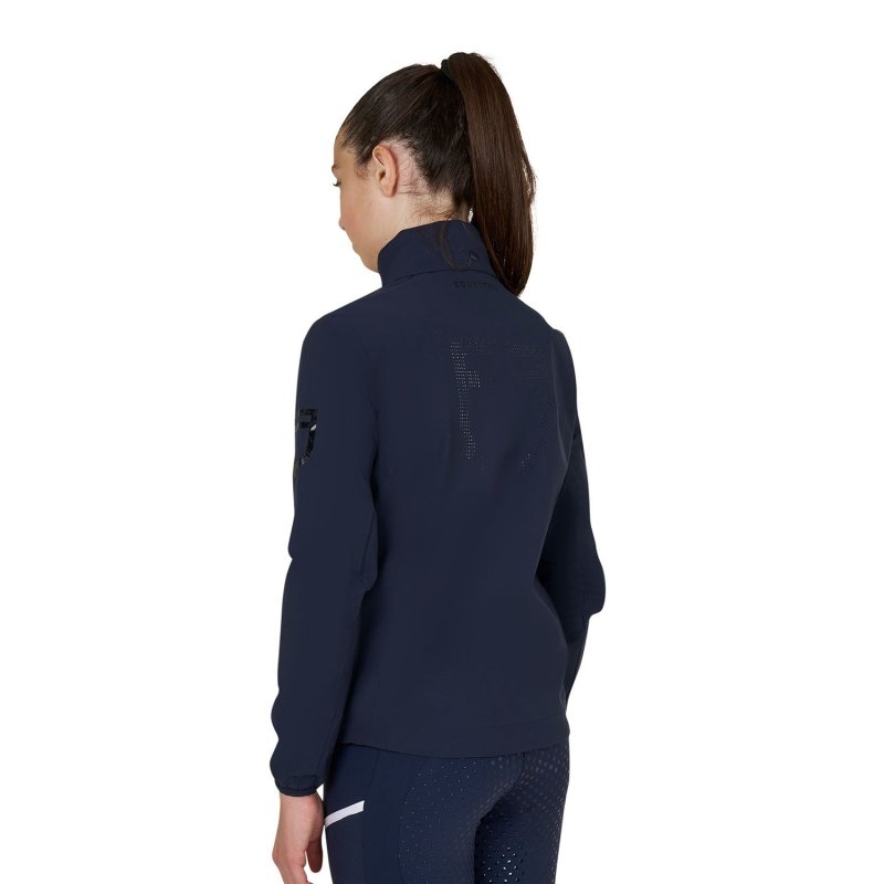 Equestro Softshell bambini unisex logo sul dorso - Blu navy