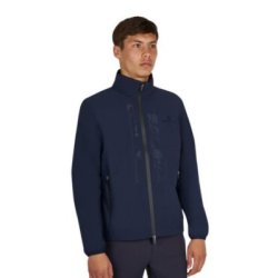 Equestro Softshell uomo logo sul dorso - Blu navy
