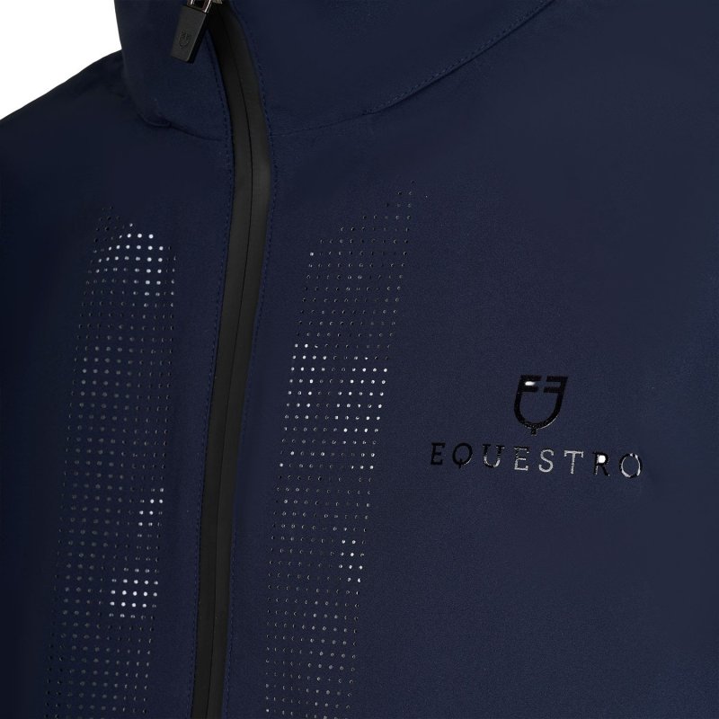Equestro Softshell uomo logo sul dorso - Blu navy