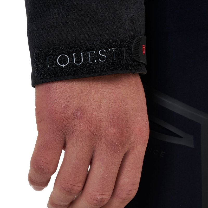 Equestro Softshell uomo Ridertechnology 2.0 cappuccio - Nero