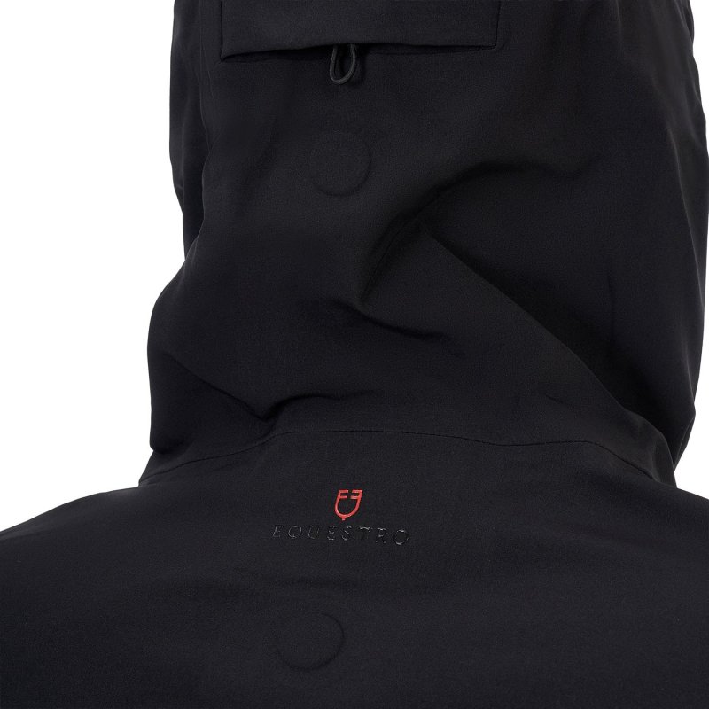 Equestro Softshell uomo Ridertechnology 2.0 cappuccio - Nero