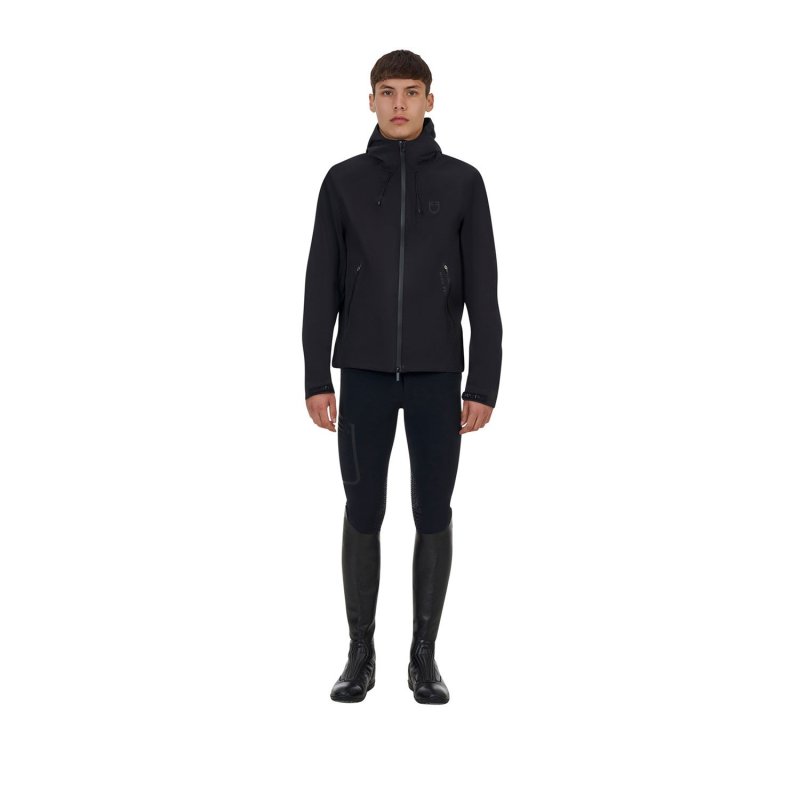 Equestro Softshell uomo Ridertechnology 2.0 cappuccio - Nero