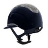 Equestro Cap Apocalypse donna calotta lucida e brillantini omologazione EN - Blu navy