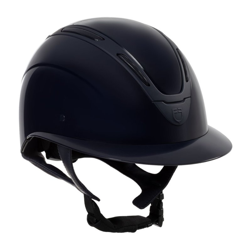 Equestro Cap Apocalypse donna calotta lucida omologazione EN - Blu navy