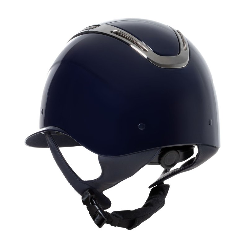 Equestro Cap Apocalypse donna calotta lucida omologazione EN - Blu navy