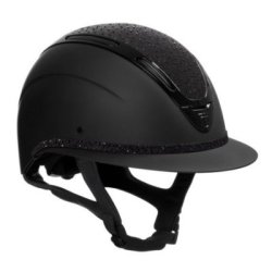 Equestro Cap Apocalypse donna calotta opaca e brillantini omologazione EN - Nero