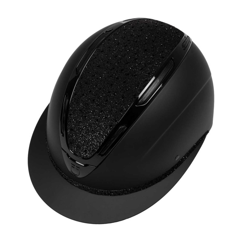 Equestro Cap Apocalypse donna calotta opaca e brillantini omologazione EN - Nero