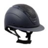 Equestro Cap Apocalypse donna calotta opaca e brillantini omologazione EN - Blu navy