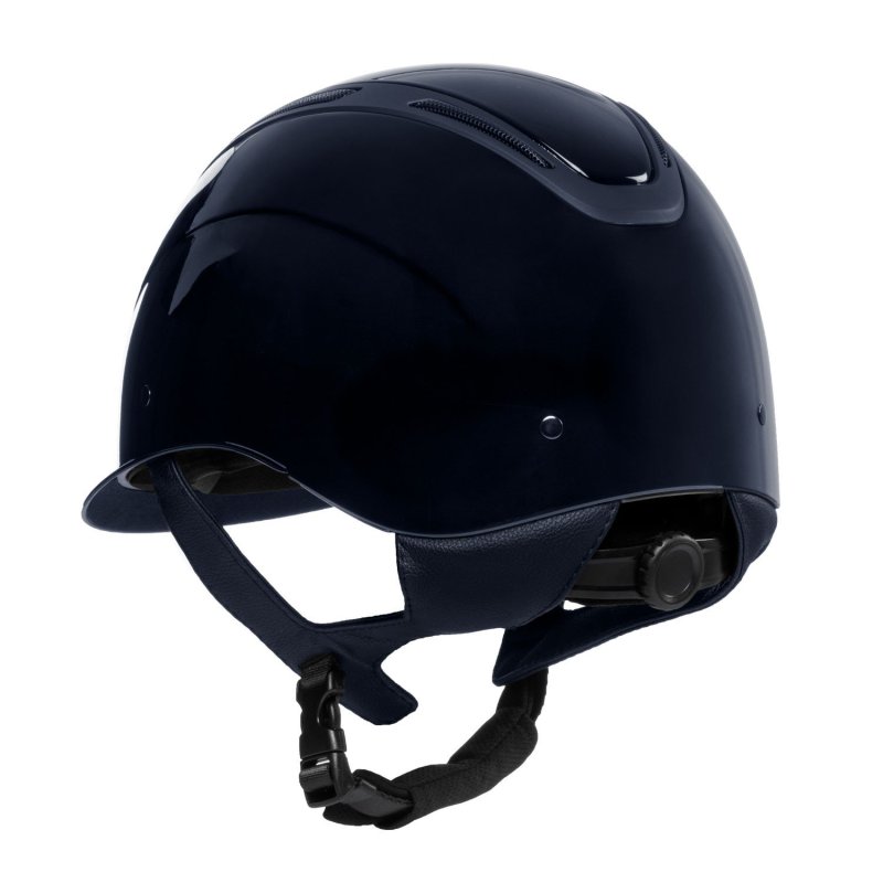 Equestro Cap Apocalypse unisex calotta lucida omologazione EN - Blu navy