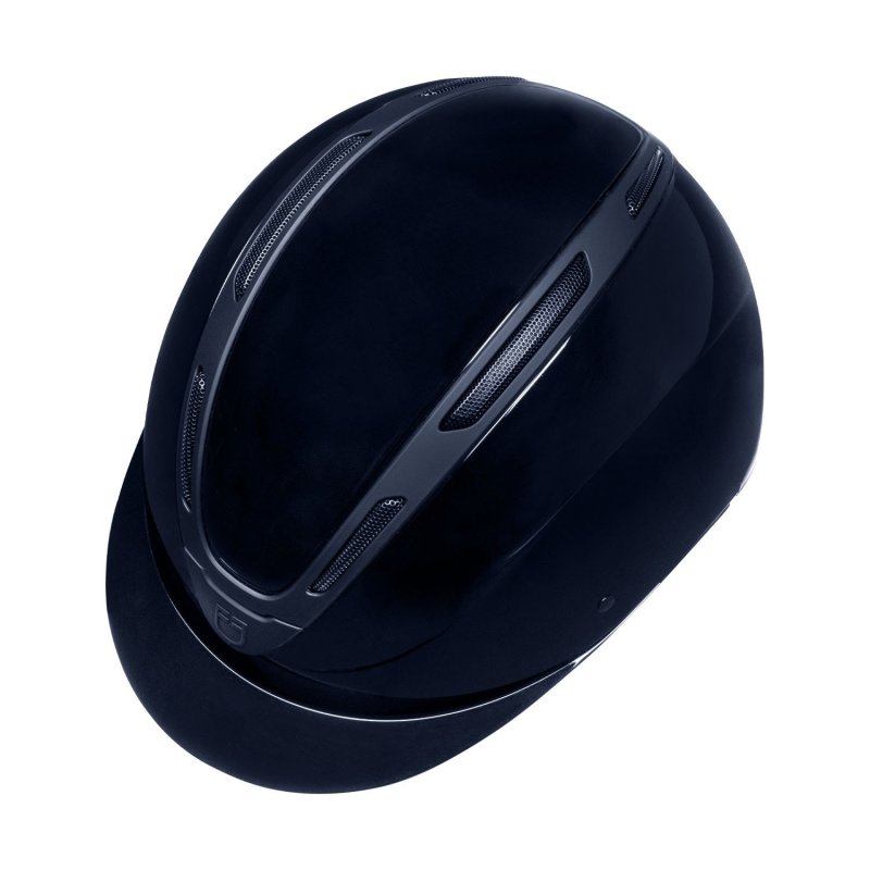 Equestro Cap Apocalypse unisex calotta lucida omologazione EN - Blu navy