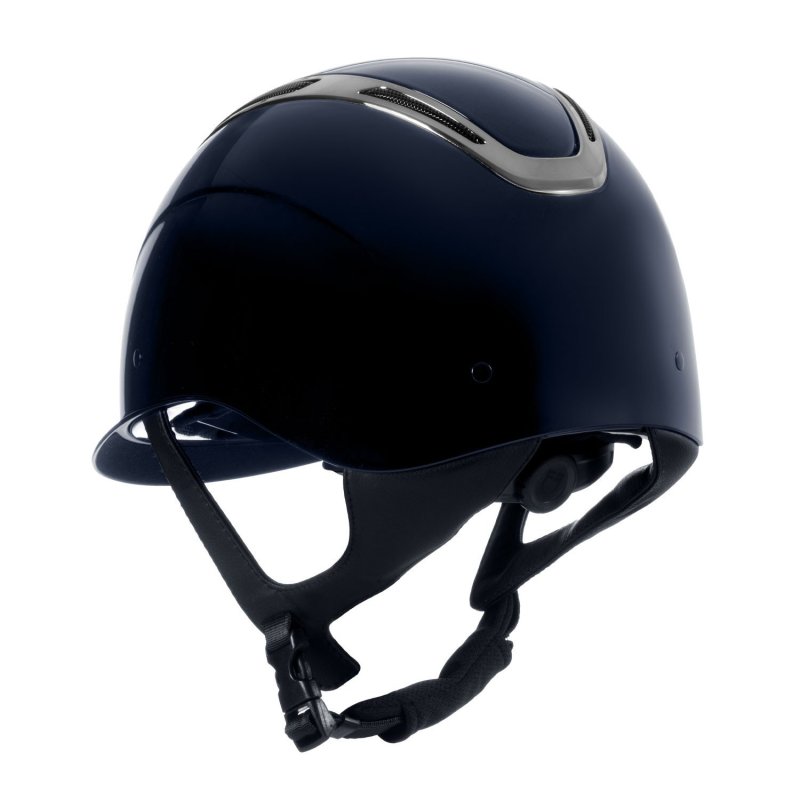 Equestro Cap Apocalypse unisex calotta lucida omologazione EN - Blu navy