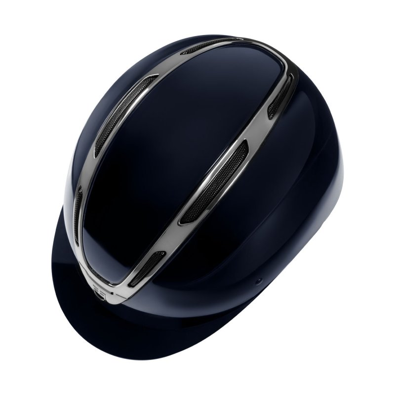 Equestro Cap Apocalypse unisex calotta lucida omologazione EN - Blu navy