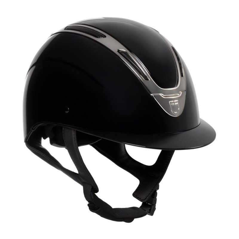 Equestro Cap Apocalypse unisex calotta lucida omologazione EN - Nero