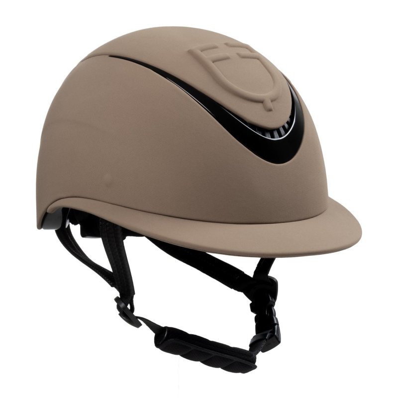 Equestro Cap donna con visiera larga e logo embossed omologazione EN - Marrone