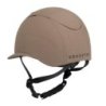 Equestro Cap donna con visiera larga e logo embossed omologazione EN - Marrone